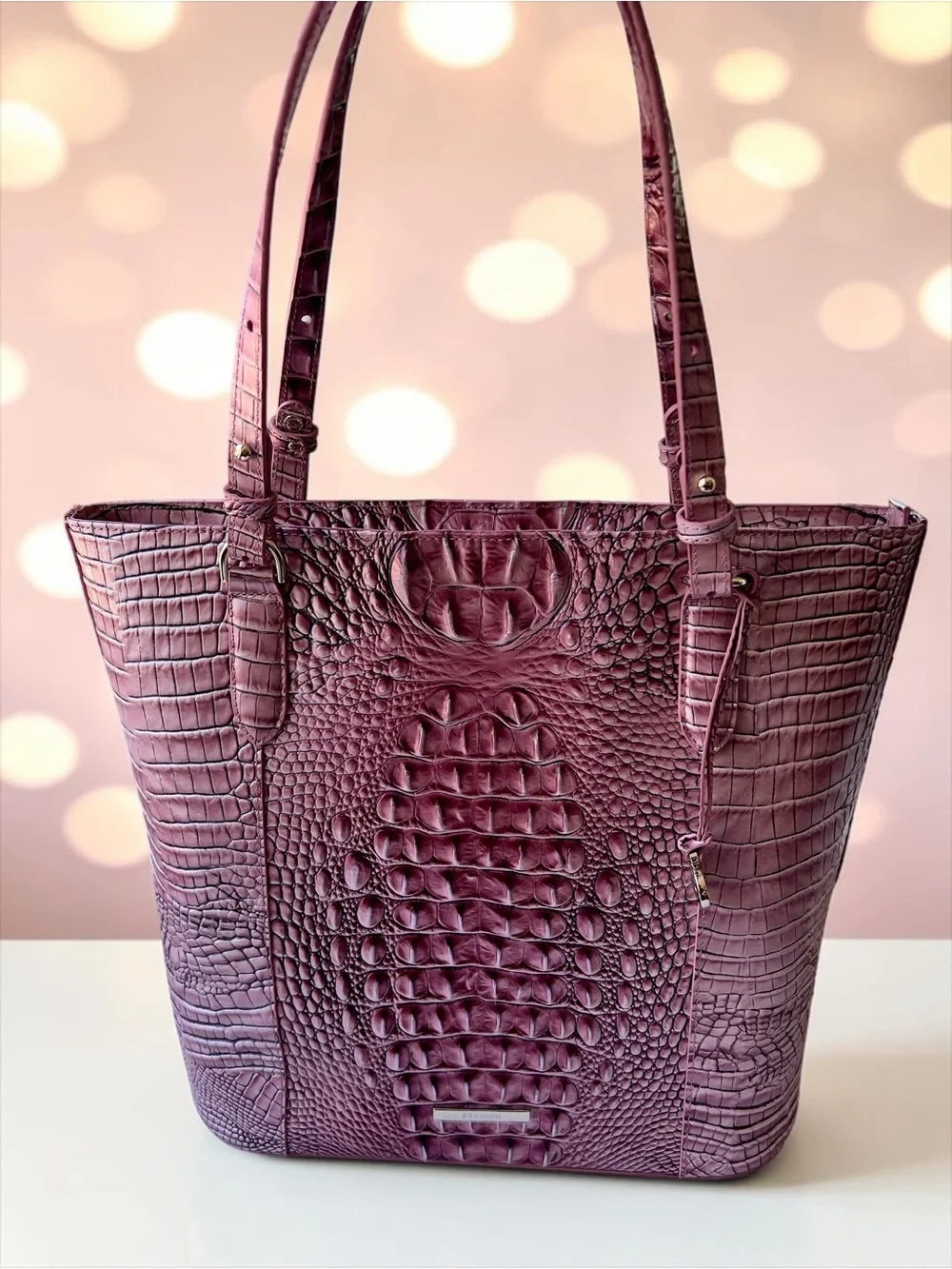 NWT Brahmin Leather Abigail Tote Bag, BCA Dusty Pink